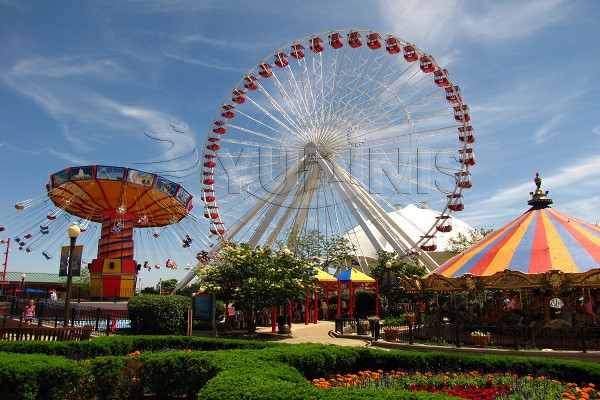 amusement park rides in a family park